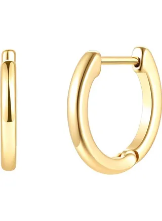 Women Huggie Hoop Earrings Gold Ear Stud Cuff 14K Gold Filled Small Boho Beach Simple Delicate Handmade Hypoallergenic Jewelry Gift 