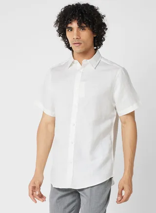 Short Sleeve Linen Shirt 