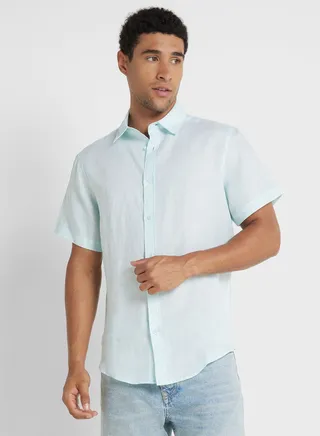 Short Sleeve Linen Shirt 