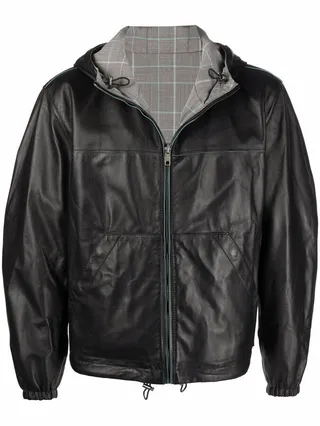 Logo-Print Reversible Bomber Jacket