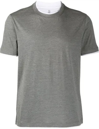 layered hem T-shirt