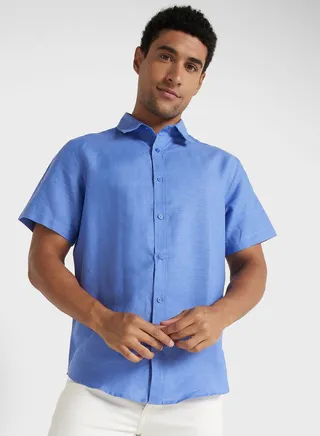 Short Sleeve Linen Shirt 