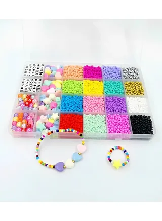 Beads Set for Jewelry Making Letters and Small Seed Beads Set 