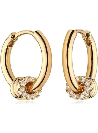 Women Huggie Earrings Gold Hoop 14K Gold Filled Small Simple Handmade Hypoallergenic Everyday Jewelry 