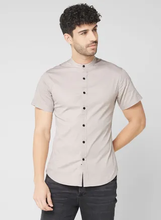 Skinny Fit Half Sleeve Shirt 