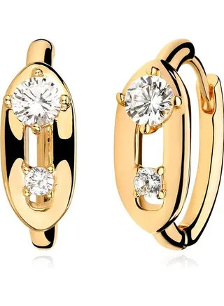 MEVECCO
 Women Huggie Earrings Gold Hoop Sleeper 14K Gold Filled Small Simple Handmade Hypoallergenic Everyday Jewelry 