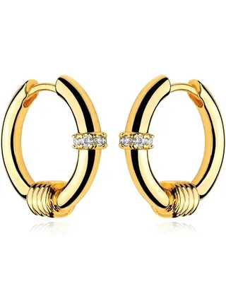 Women Huggie Earrings Gold Hoop 14K Gold Filled Small Simple Handmade Hypoallergenic Everyday Jewelry 