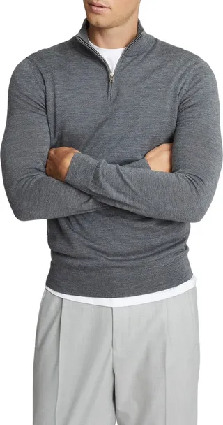 Blackhall Quarter Zip Merino Wool Sweater