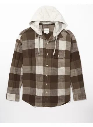 AE Super Soft Hooded Flannel Shirt 