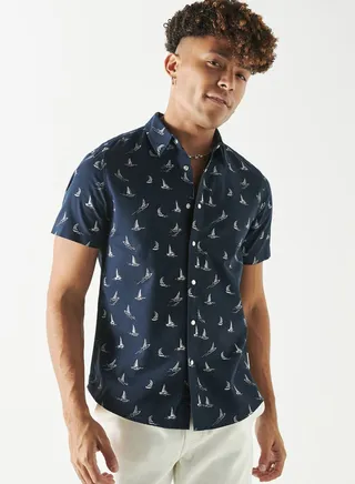 Little Bird Print Regular Fit Shirt 