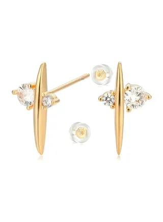 Women Earrings Gold Stud 14K Gold Filled Small Simple Handmade Hypoallergenic Everyday Jewelry 