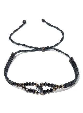 Colored Threads and Beads Bracelet 