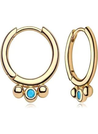 Women Huggie Earrings Gold Hoop 14K Gold Filled Small Simple Handmade Hypoallergenic Everyday Jewelry 