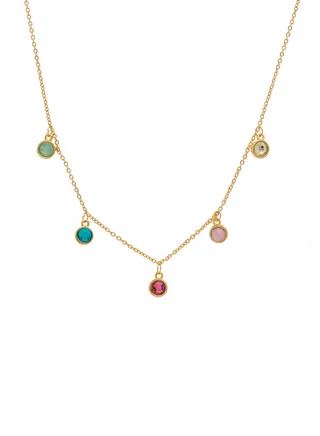 Necklace with colorful pendants 