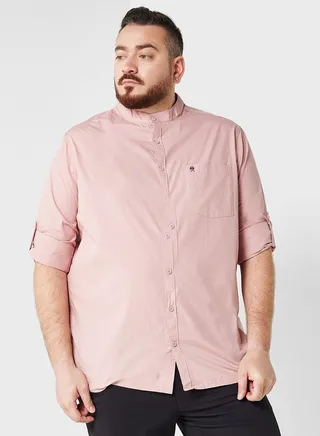 Men Plus Size Premium Slim Fit Casual Pure Cotton Shirt 