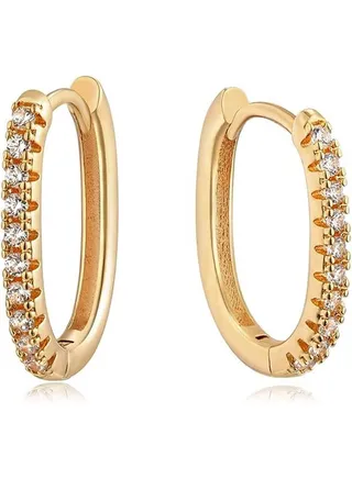 Women Huggie Earrings Gold Hoop 14K Gold Filled Small Simple Handmade Hypoallergenic Everyday Jewelry 
