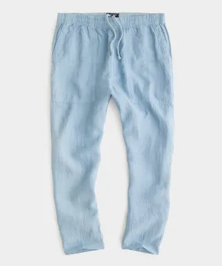 Italian Linen Beach Pant in Airway