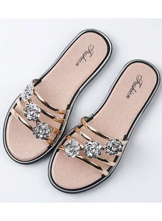 New Fashion Slippers Beach Flat Bottom Slippers 