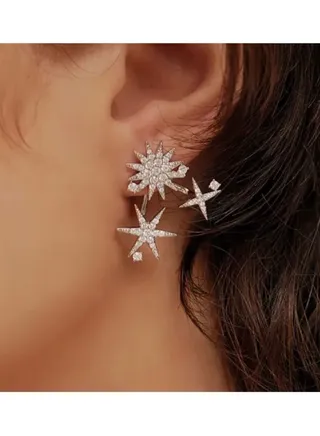 925 Silver Filled Cubic Zircon Earrings 
