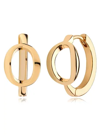 Women Huggie Hoop Earrings Gold Initial Sleeper 14K Gold Filled Small Simple Delicate Handmade Hypoallergenic Personalized Jewelry Gift - 26 Letters 