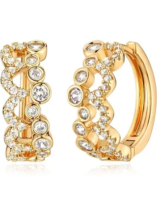 Women Huggie Earrings Gold Hoop Sleeper 14K Gold Filled Small Simple Handmade Hypoallergenic Everyday Jewelry 