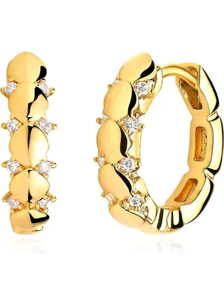 Women Huggie Earrings Gold Hoop 14K Gold Filled Small Simple Handmade Hypoallergenic Everyday Jewelry 