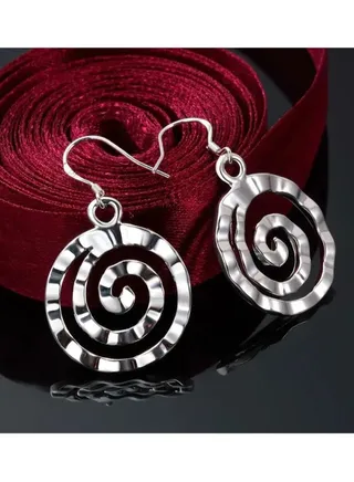 Elegant 925 Solid Silver Earrings 