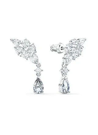 Tennis Cluster Drop Earrings 