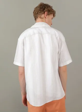 AE Striped Button-Up Poolside Shirt 
