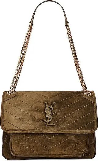 Saint Laurent Medium Niki Chain Bag in Olive