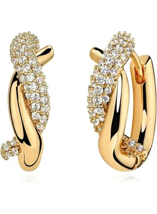 Women Huggie Earrings Gold Hoop Sleeper 14K Gold Filled Small Simple Handmade Hypoallergenic Everyday Jewelry 