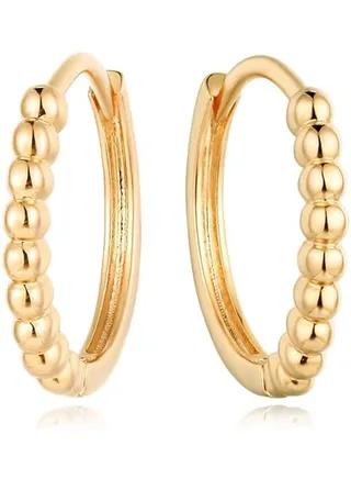 Women Huggie Earrings Gold Hoop 14K Gold Filled Small Simple Handmade Hypoallergenic Everyday Jewelry 