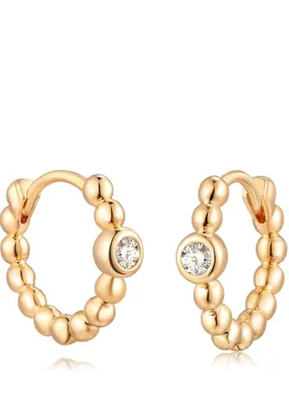 Women Huggie Earrings Gold Hoop Sleeper 14K Gold Filled Small Simple Handmade Hypoallergenic Everyday Jewelry 