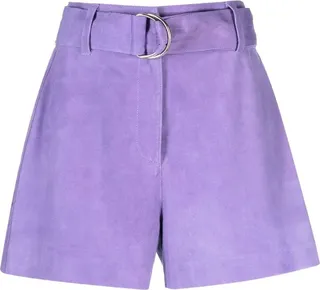 Neon Violet Suede Shorts