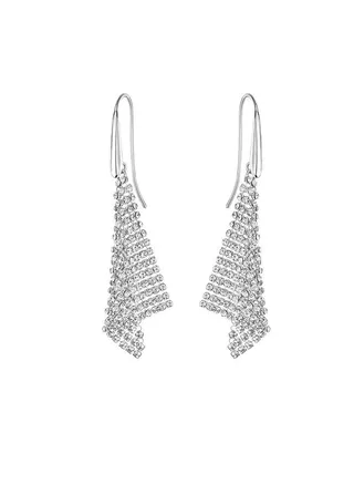 Triangle Stone Studded Dangle Earrings 