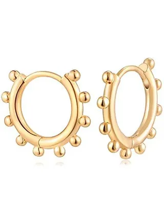 Women Huggie Earrings Gold Hoop Sleeper 14K Gold Filled Small Simple Handmade Hypoallergenic Everyday Jewelry 