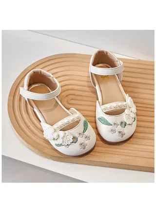 Spring Autumn And Summer Girls Leather Shoes Ancient Style Cloth Shoes Embroidered Shoes 