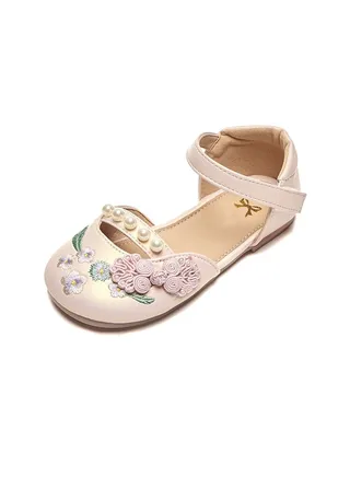 Spring Autumn And Summer Girls Leather Shoes Ancient Style Cloth Shoes Embroidered Shoes 