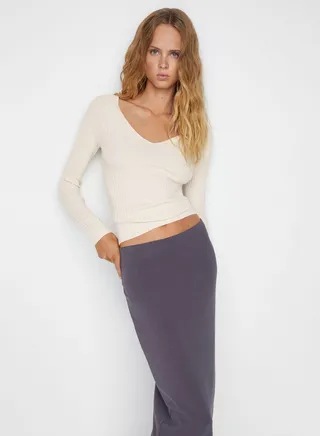 V-Neck Knitted Sweater 