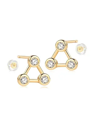 Women Earrings Gold Stud 14K Gold Filled Small Simple Handmade Hypoallergenic Everyday Jewelry 