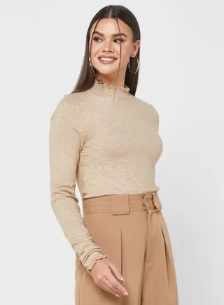 High Neck Knitted Sweater 