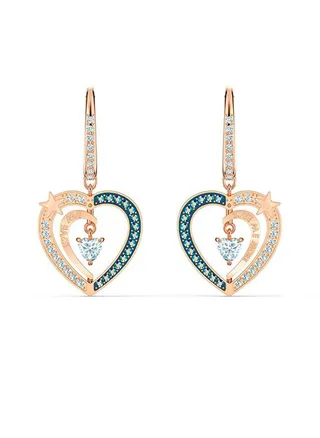 Starry Night Romantic Heart Earrings 
