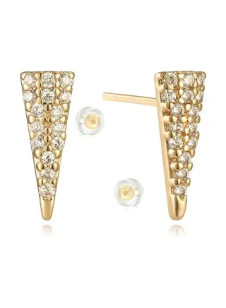 Women Earrings Gold Stud 14K Gold Filled Small Simple Handmade Hypoallergenic Everyday Jewelry 