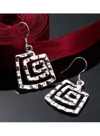 Elegant 925 Solid Silver Earrings 