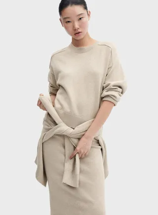 Crew Neck Longline Sweater 