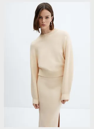 Crew Neck Knitted Sweater 