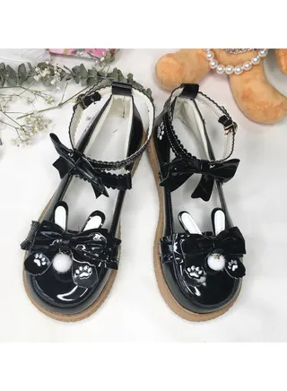 Girls New Bow Small Leather Shoes Sandals 