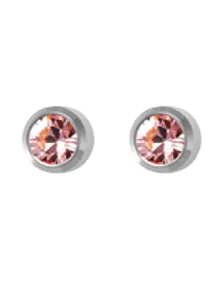 Stainless Steel Mini Move Swarovski Earrings 
