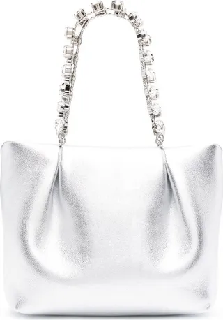 Galactic mini leather tote bag