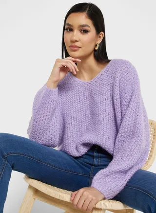 V-Neck Knitted Sweater
